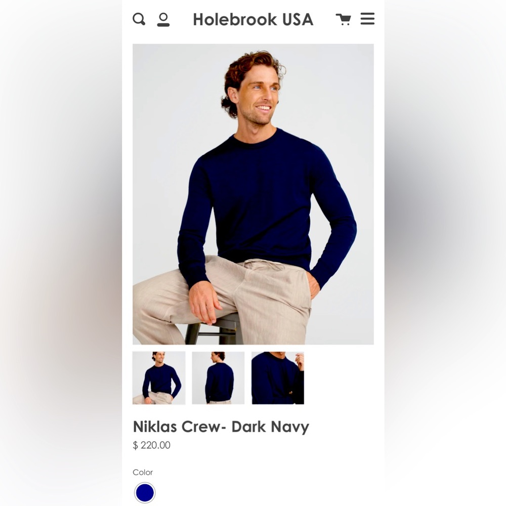 Holebrook knit sweater crew neck size: M